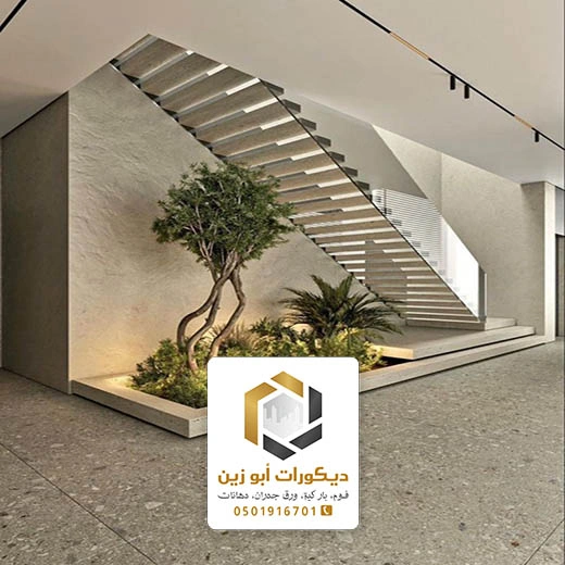 ديكور خشب تحت الدرج الرياض