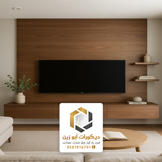 ديكور شاشة خشبية الرياض